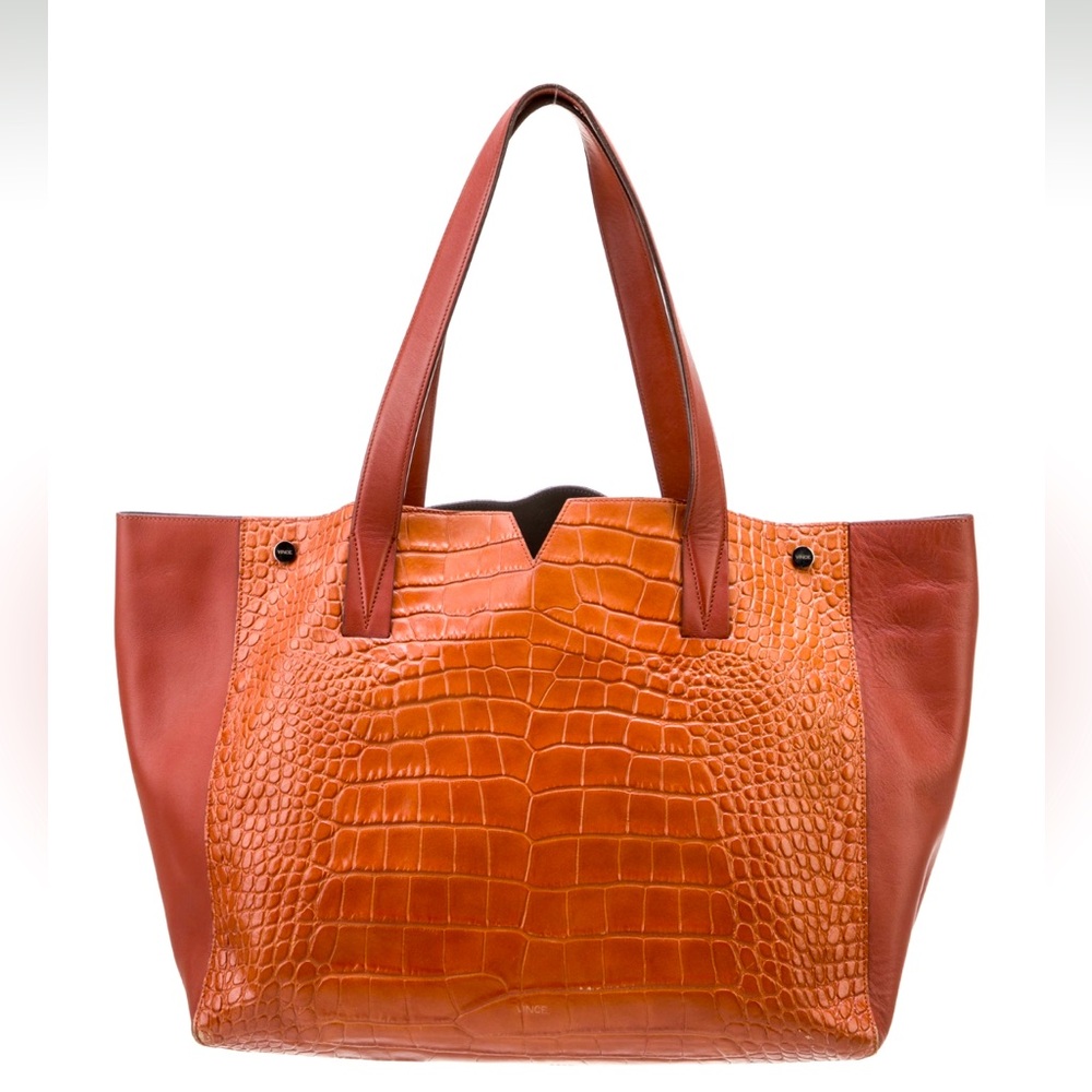 Vince embossed leather tote